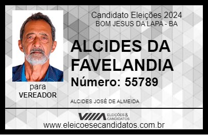 Candidato ALCIDES DA FAVELANDIA 2024 - BOM JESUS DA LAPA - Eleições