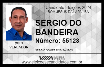 Candidato SERGIO DO BANDEIRA 2024 - BOM JESUS DA LAPA - Eleições