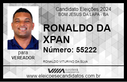 Candidato RONALDO DA XPAN 2024 - BOM JESUS DA LAPA - Eleições