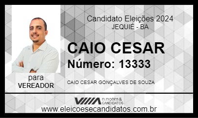 Candidato CAIO CESAR 2024 - JEQUIÉ - Eleições