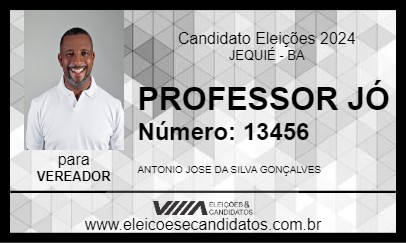 Candidato PROFESSOR JÓ 2024 - JEQUIÉ - Eleições