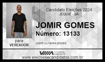 Candidato JOMIR GOMES 2024 - JEQUIÉ - Eleições