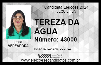 Candidato TEREZA DA ÁGUA 2024 - JEQUIÉ - Eleições