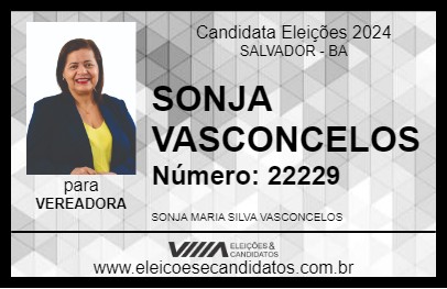 Candidato SONJA VASCONCELOS 2024 - SALVADOR - Eleições