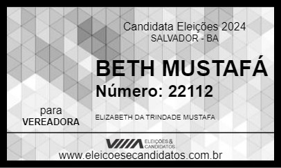 Candidato BETH MUSTAFÁ 2024 - SALVADOR - Eleições