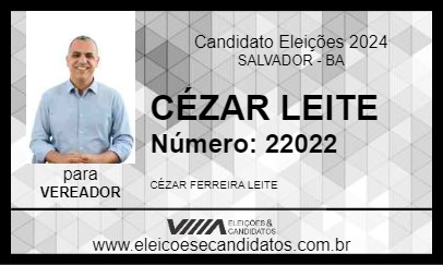 Candidato CÉZAR LEITE 2024 - SALVADOR - Eleições