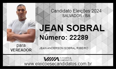 Candidato JEAN SOBRAL 2024 - SALVADOR - Eleições