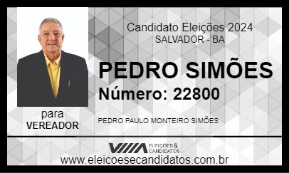 Candidato PEDRO SIMÕES 2024 - SALVADOR - Eleições