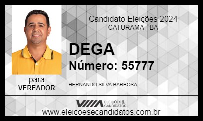 Candidato DEGA 2024 - CATURAMA - Eleições