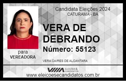 Candidato VERA DE DEBRANDO 2024 - CATURAMA - Eleições