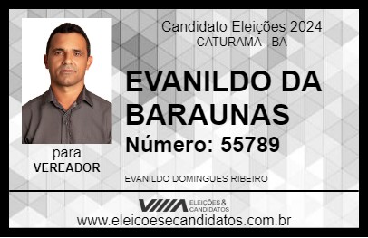 Candidato EVANILDO DA BARAUNAS 2024 - CATURAMA - Eleições