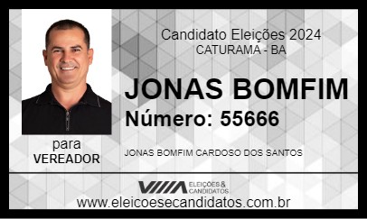 Candidato JONAS BOMFIM 2024 - CATURAMA - Eleições