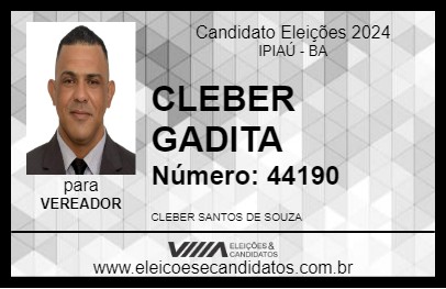 Candidato CLEBER GADITA 2024 - IPIAÚ - Eleições