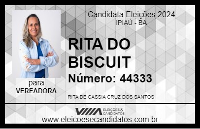 Candidato RITA DO BISCUIT 2024 - IPIAÚ - Eleições