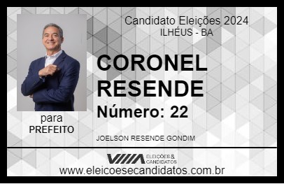 Candidato CORONEL RESENDE 2024 - ILHÉUS - Eleições