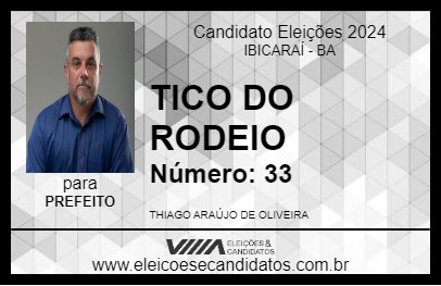 Candidato TICO DO RODEIO 2024 - IBICARAÍ - Eleições