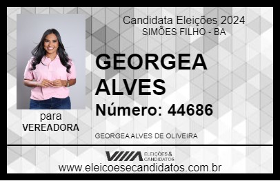 Candidato GEORGEA ALVES 2024 - SIMÕES FILHO - Eleições