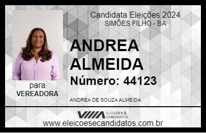 Candidato ANDREA ALMEIDA 2024 - SIMÕES FILHO - Eleições