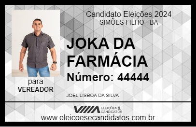 Candidato JOKA DA FARMÁCIA 2024 - SIMÕES FILHO - Eleições