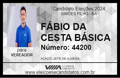 Candidato FÁBIO DA CESTA BÁSICA 2024 - SIMÕES FILHO - Eleições