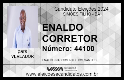 Candidato ENALDO CORRETOR 2024 - SIMÕES FILHO - Eleições