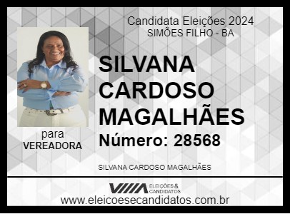 Candidato SILVANA CARDOSO MAGALHÃES 2024 - SIMÕES FILHO - Eleições