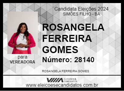 Candidato ROSA DO OITEIRO 2024 - SIMÕES FILHO - Eleições