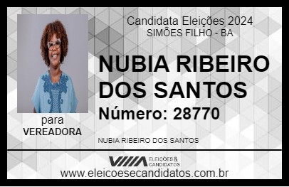 Candidato PRÓ NUBIA DO CIA I 2024 - SIMÕES FILHO - Eleições