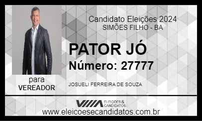 Candidato PASTOR JÓ 2024 - SIMÕES FILHO - Eleições