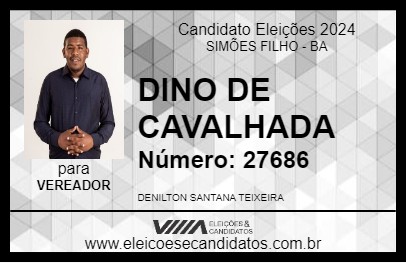 Candidato DINO DE CAVALHADA 2024 - SIMÕES FILHO - Eleições