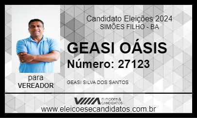 Candidato GEASI OÁSIS 2024 - SIMÕES FILHO - Eleições