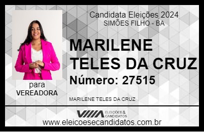 Candidato MARILENE TELES 2024 - SIMÕES FILHO - Eleições