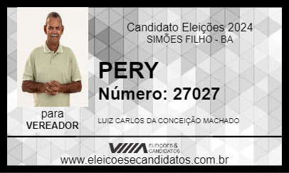 Candidato PERY 2024 - SIMÕES FILHO - Eleições