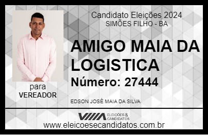 Candidato AMIGO MAIA DA LOGISTICA 2024 - SIMÕES FILHO - Eleições