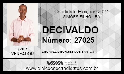 Candidato DECIVALDO 2024 - SIMÕES FILHO - Eleições