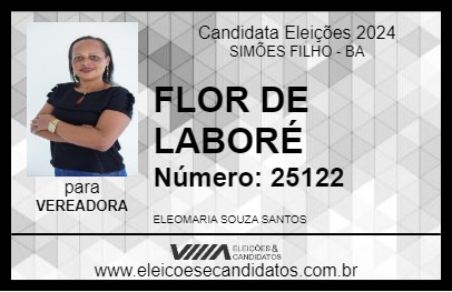 Candidato FLOR DE LABORÉ 2024 - SIMÕES FILHO - Eleições