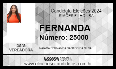 Candidato FERNANDA 2024 - SIMÕES FILHO - Eleições