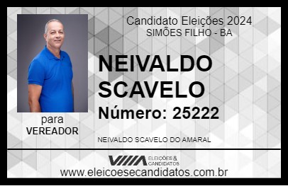 Candidato NEIVALDO SCAVELO 2024 - SIMÕES FILHO - Eleições