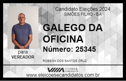 Candidato GALEGO DA OFICINA 2024 - SIMÕES FILHO - Eleições