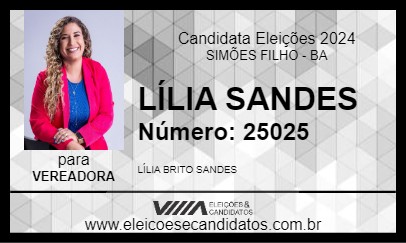 Candidato LÍLIA SANDES 2024 - SIMÕES FILHO - Eleições