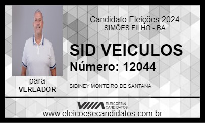 Candidato SID VEICULOS 2024 - SIMÕES FILHO - Eleições