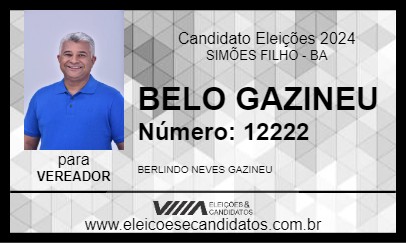 Candidato BELO GAZINEU 2024 - SIMÕES FILHO - Eleições