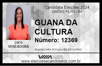 Candidato GUANA DA CULTURA 2024 - SIMÕES FILHO - Eleições