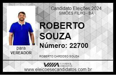 Candidato ROBERTO SOUZA 2024 - SIMÕES FILHO - Eleições