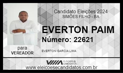 Candidato EVERTON PAIM 2024 - SIMÕES FILHO - Eleições