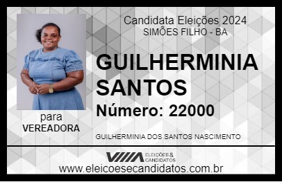 Candidato GUILHERMINIA SANTOS 2024 - SIMÕES FILHO - Eleições