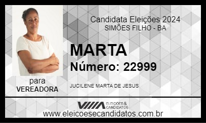 Candidato MARTA 2024 - SIMÕES FILHO - Eleições