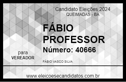 Candidato FÁBIO PROFESSOR 2024 - QUEIMADAS - Eleições