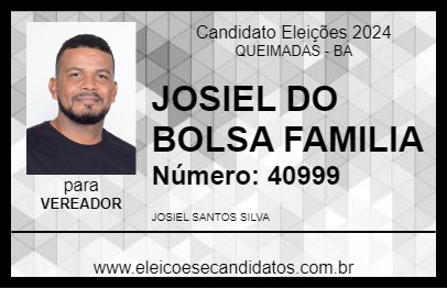 Candidato JOSIEL 2024 - QUEIMADAS - Eleições