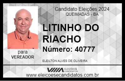 Candidato LITINHO DO RIACHO 2024 - QUEIMADAS - Eleições